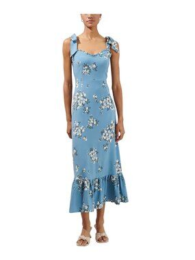 Sugarlips Moxie Floral Baker Tie Strap Midi Dress